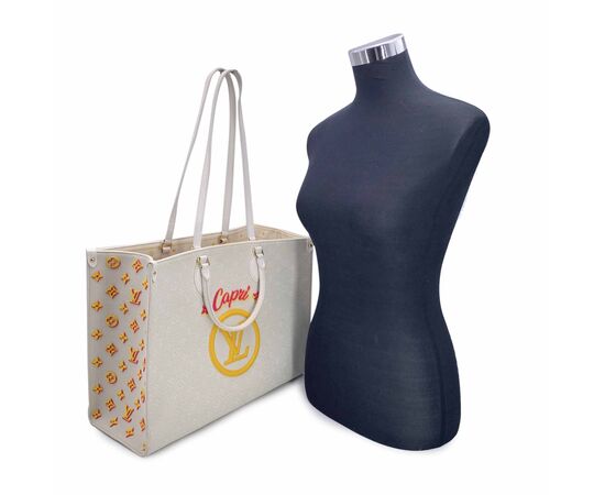 LOUIS VUITTON Borsa Shopper in Tela Col. Beige Onthego L