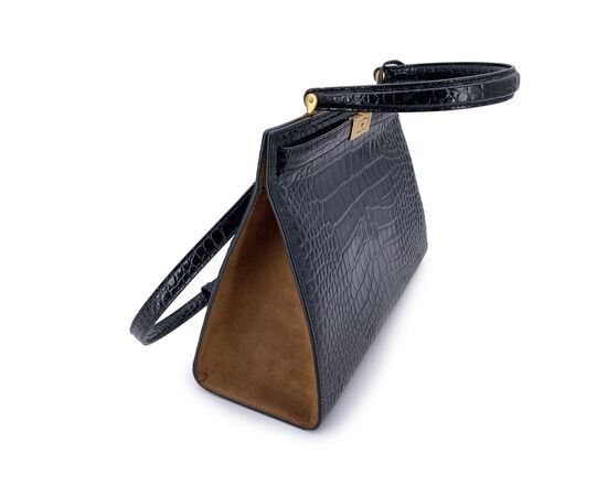 TORY BURCH Borsa Shopper in Pelle Col. Nero Lee Radziwill Petite M