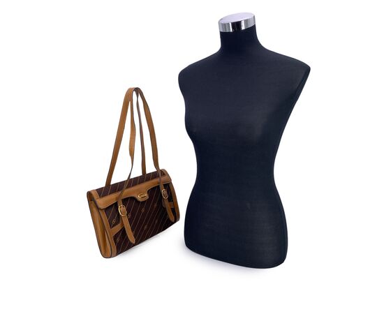 GUCCI Borsa a Tracolla Vintage in Tela Col. Marrone M