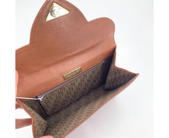 YVES SAINT LAURENT Pochette Vintage in Pelle Col. Marrone S