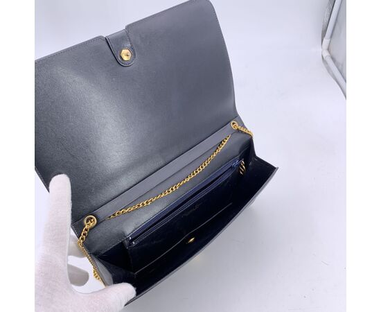 DIOR Borsa a Tracolla Vintage in Pelle Col. Blu S