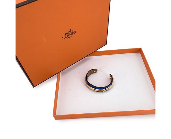 HERMES Bracciale in Pelle Col. Blu