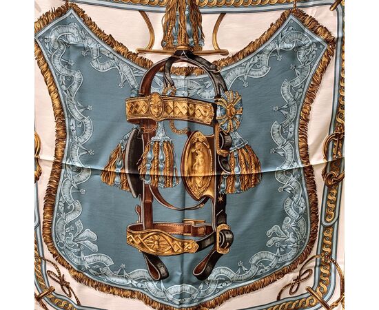 HERMES Foulard Vintage in Seta Col. Giallo Carre 90