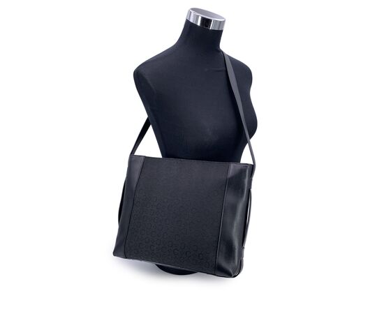 CELINE Borsa a Tracolla Vintage in Cotone Col. Nero M