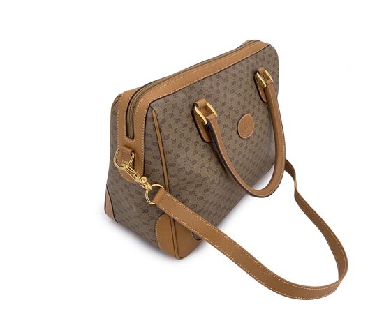 GUCCI Borsa a Mano Vintage in Tela Col. Beige M