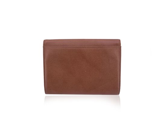 YVES SAINT LAURENT Pochette Vintage in Pelle Col. Marrone S