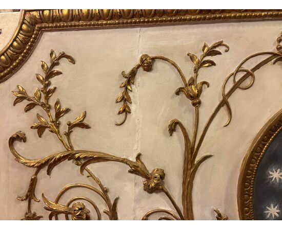 PAN433 - Lacquered, carved and gilded altar frontal, 18th century, dimensions cm L 210 x H 104 x D 7