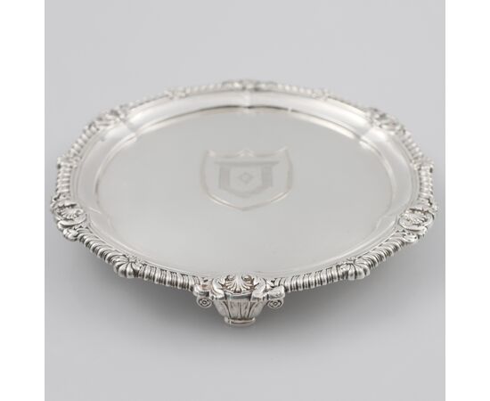 George IV sterling silver salver, Paul Storr, London, 1825