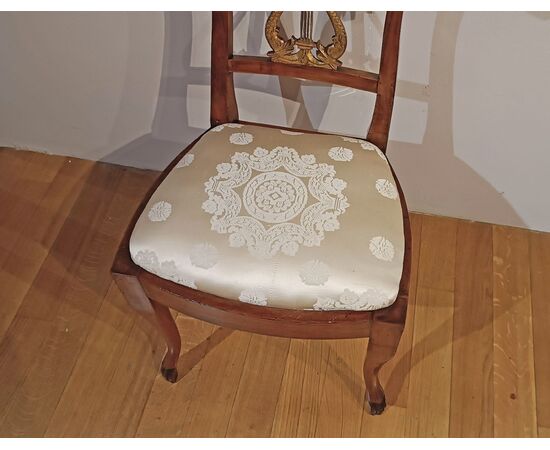 DIECI SEDIE IMPERO IN CILIEGIO PRIMO XIX SECOLO