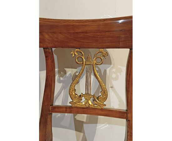 DIECI SEDIE IMPERO IN CILIEGIO PRIMO XIX SECOLO