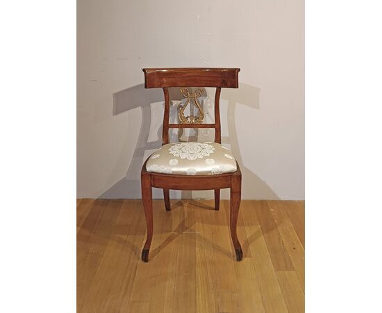 DIECI SEDIE IMPERO IN CILIEGIO PRIMO XIX SECOLO