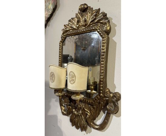 PAIR OF GILDED SCONCE CARLO X FIRST HALF 19TH CENTURY