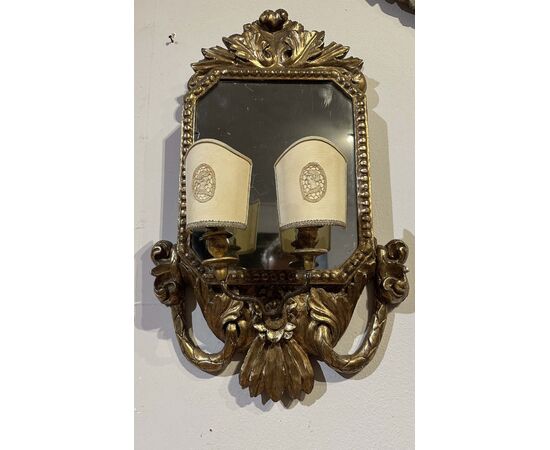 PAIR OF GILDED SCONCE CARLO X FIRST HALF 19TH CENTURY