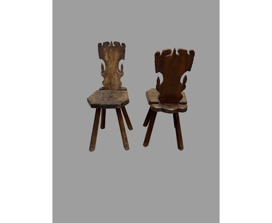 Pair of walnut chairs