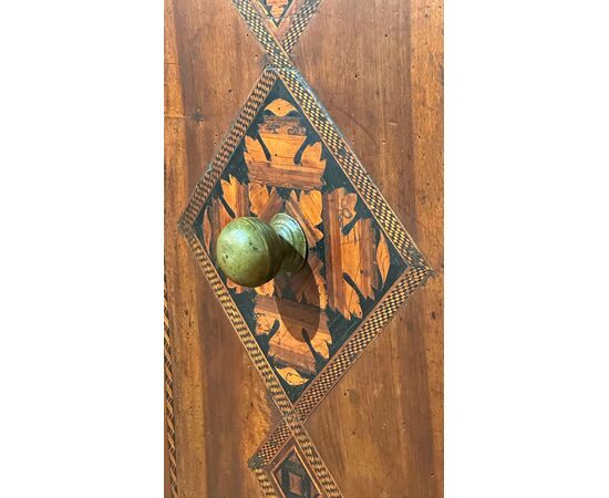 CREDENZA RINASCIMENTALE INTARSIATA INIZIO XVI SECOLO