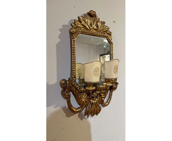 PAIR OF GILDED SCONCE CARLO X FIRST HALF 19TH CENTURY