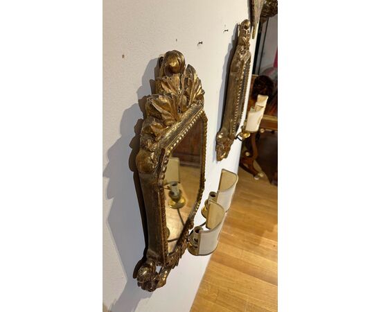 PAIR OF GILDED SCONCE CARLO X FIRST HALF 19TH CENTURY