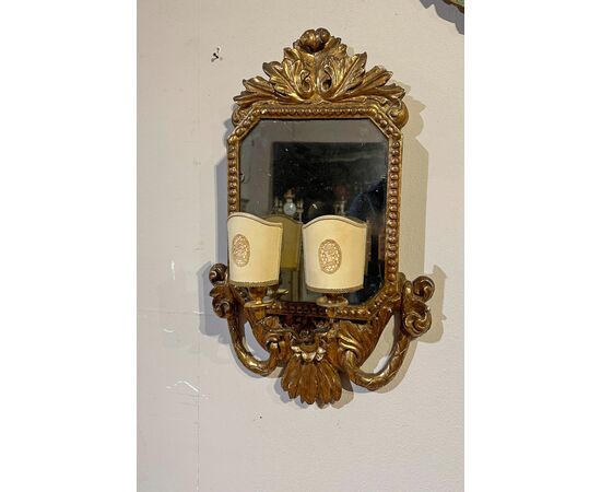 PAIR OF GILDED SCONCE CARLO X FIRST HALF 19TH CENTURY