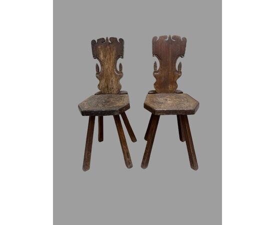 Pair of walnut chairs