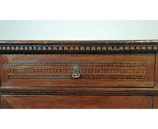 CREDENZA RINASCIMENTALE INTARSIATA INIZIO XVI SECOLO