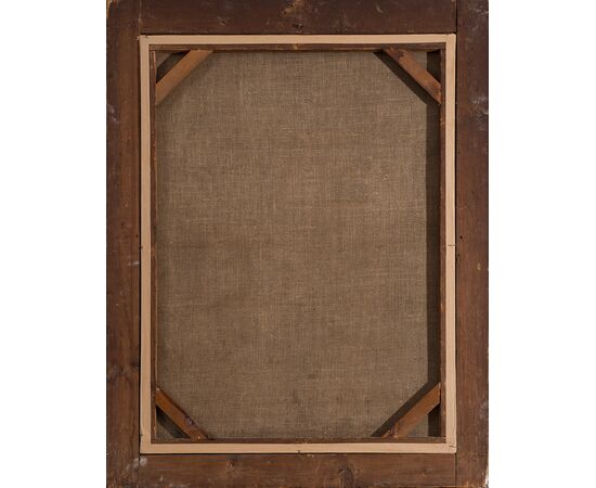 Antique oil painting on canvas depicting the mystical marriage of Saint Catherine. Naples 18th century.