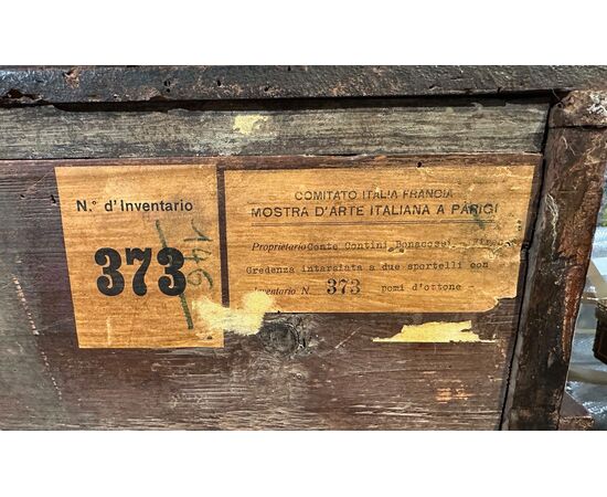 CREDENZA RINASCIMENTALE INTARSIATA INIZIO XVI SECOLO