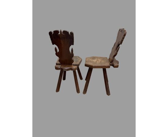 Pair of walnut chairs