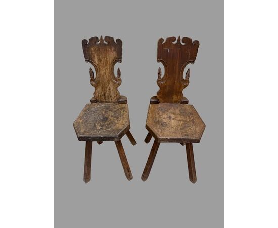 Pair of walnut chairs