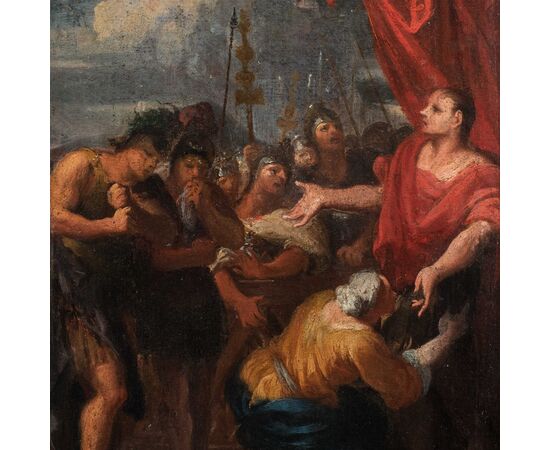 Pier Dandini (Firenze 1646 - Firenze 1712) attribuito - La continenza di Scipione (bozzetto preparatorio).