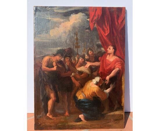 Pier Dandini (Firenze 1646 - Firenze 1712) attribuito - La continenza di Scipione (bozzetto preparatorio).