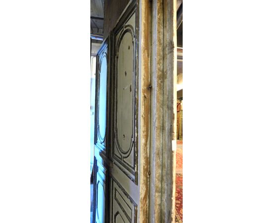 ptl493 - porta lacccata con sopraporta, cm l 150 x h 315
