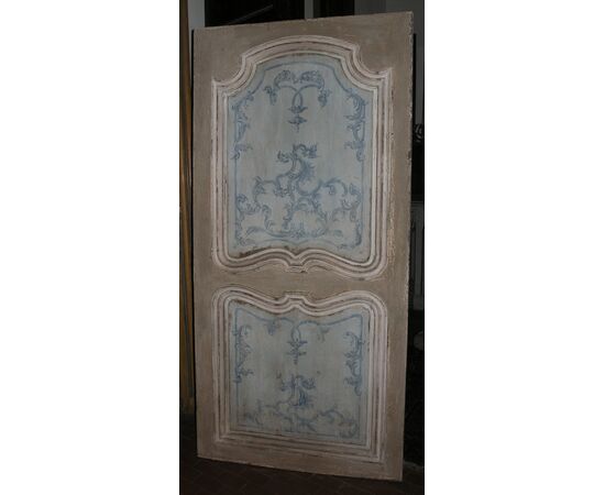 ptl383 lacquered door with shaped panels, mis. h 211 x 102 cm width     