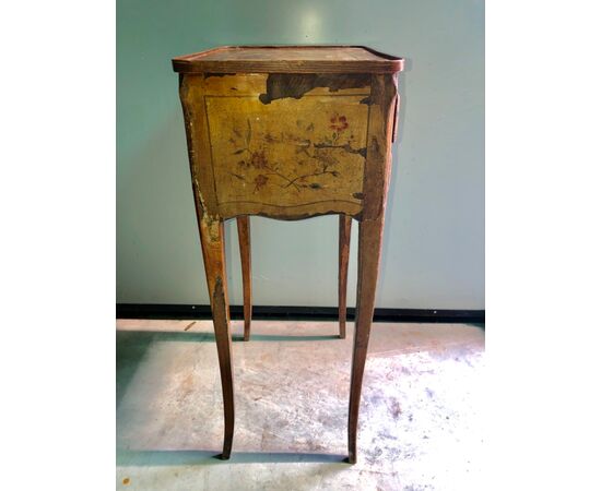 Lacquered coffee table with floral decoration.Italy     