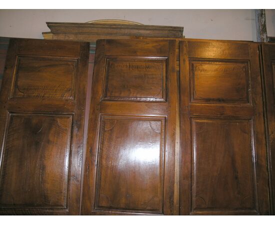 pts277 n.2 double doors in walnut, mis. 109 cm x 212 cm     