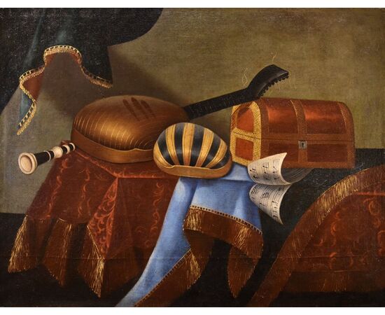 Natura morta con strumenti musicali, Bonaventura Bettera (Bergamo, 1663 – c. 1718)