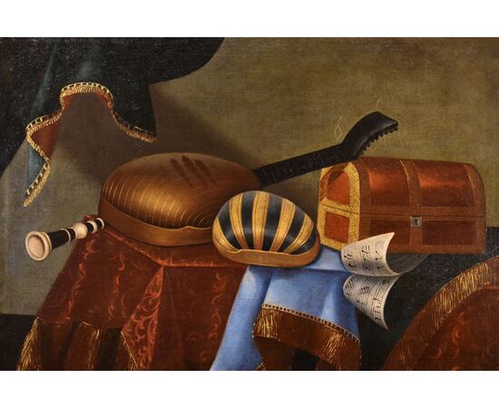 Natura morta con strumenti musicali, Bonaventura Bettera (Bergamo, 1663 – c. 1718)