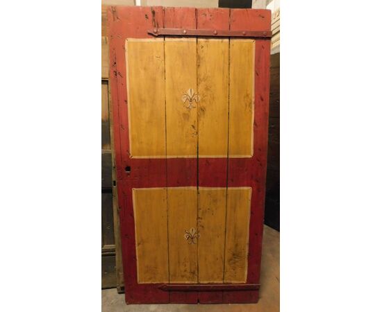 ptcr433 - rustic lacquered door, cm l 94 xh 190     