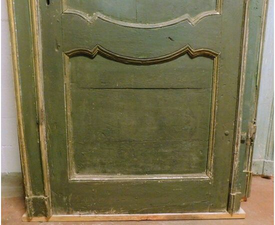 pts521 n.4 doors with eighteenth century frame, mis. max h 285 x 106 cm width     