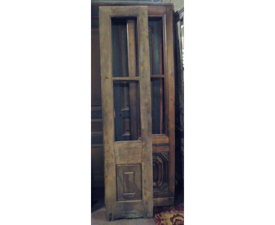 pti621 - walnut glass door, cm l 100 xh 225     