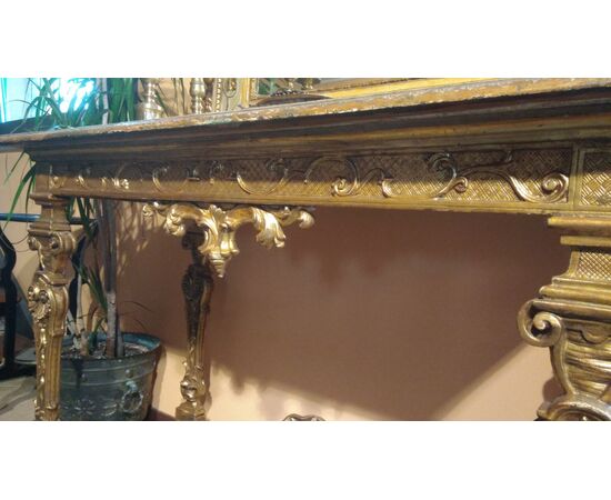 Gilded console first half of the 18th century     