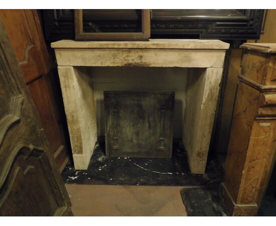chp312 - simple stone fireplace, cm l 111 xh 102     