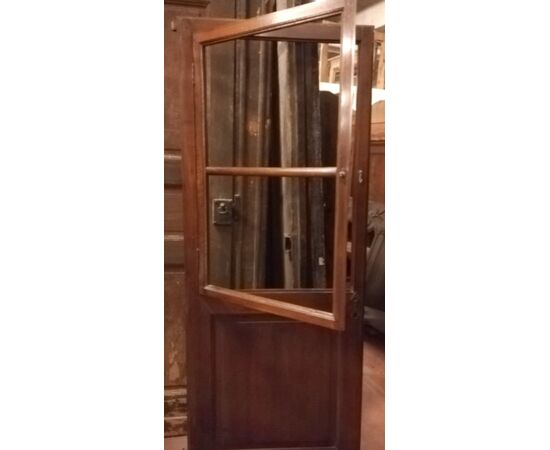 pti623 glass door in walnut, l 80.5 xh 195     