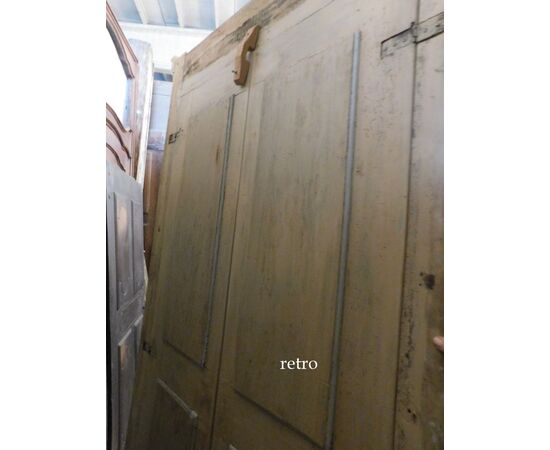 pts687 - coppia di porte laccate con telaio, cm l 117 x h 232