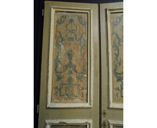 pts389 two double doors&#39; 700 in original lacquer, mis. 106 xh 220 cm     