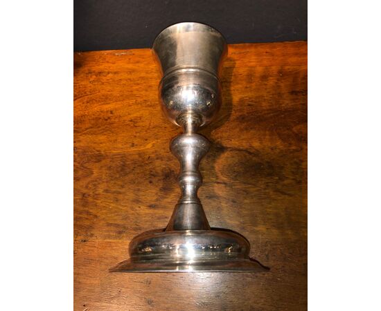 Silver chalice, Torretta hallmark. Genoa.     