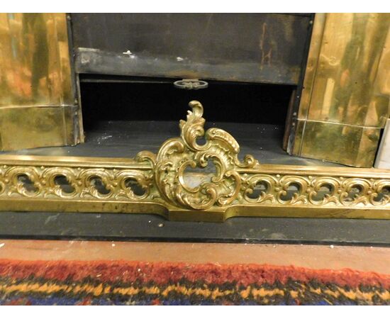 al185 - ashtray in gilded brass, epoch &#39;800, cm l 125 xh 40     