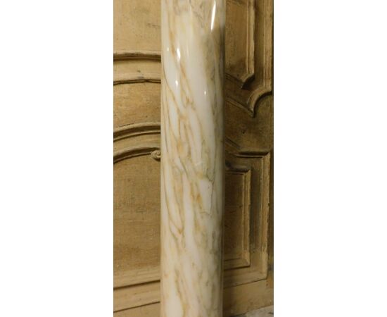 dars168 column in light marble, size h 107 x cm 21 base     