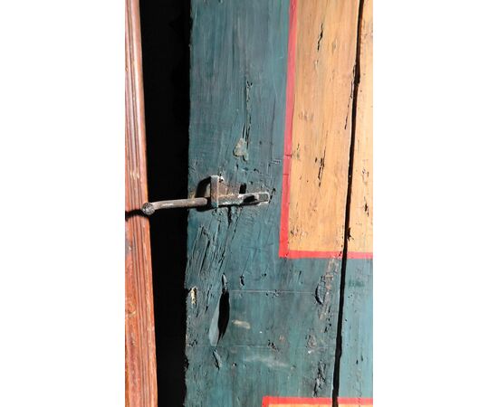 ptir417 - porta da interno rustica laccata, cm l 87 x h 198