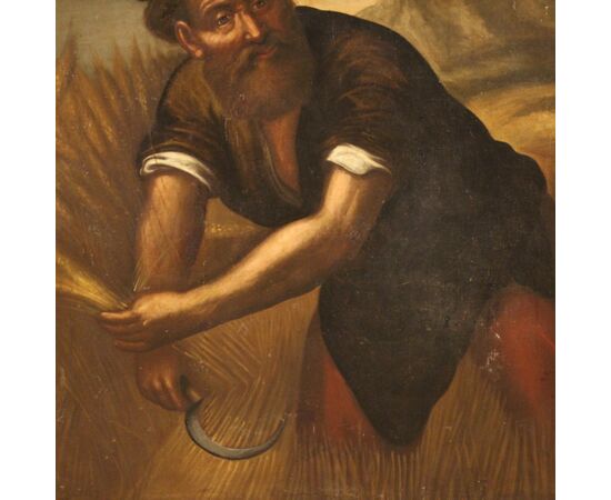 Antico dipinto italiano personaggio del XVIII secolo