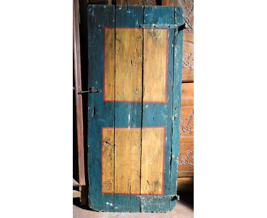 ptir417 - rustic lacquered indoor door, cm 87 xh 198     